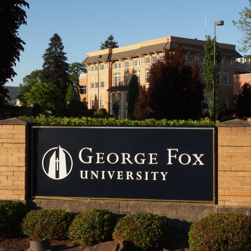 George Fox University sign
