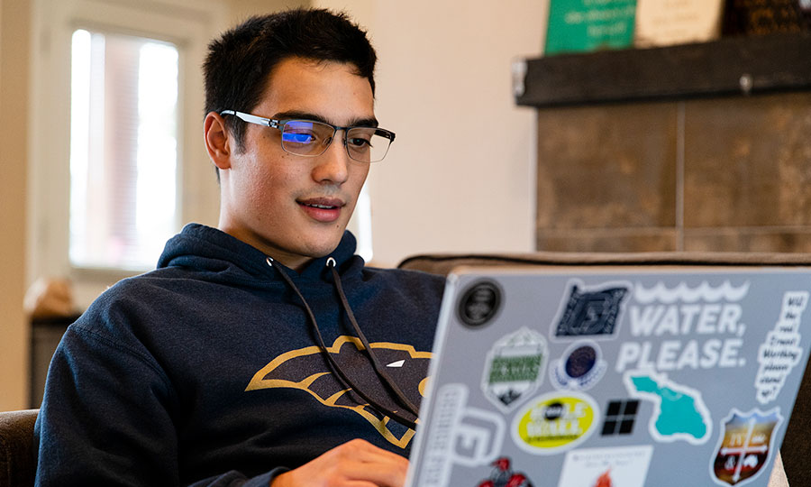 A student on George Fox Digital program