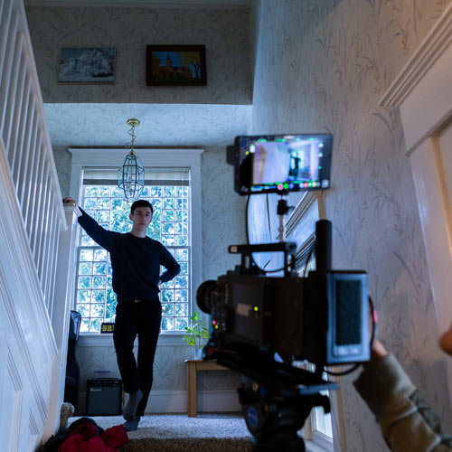 students film in a house