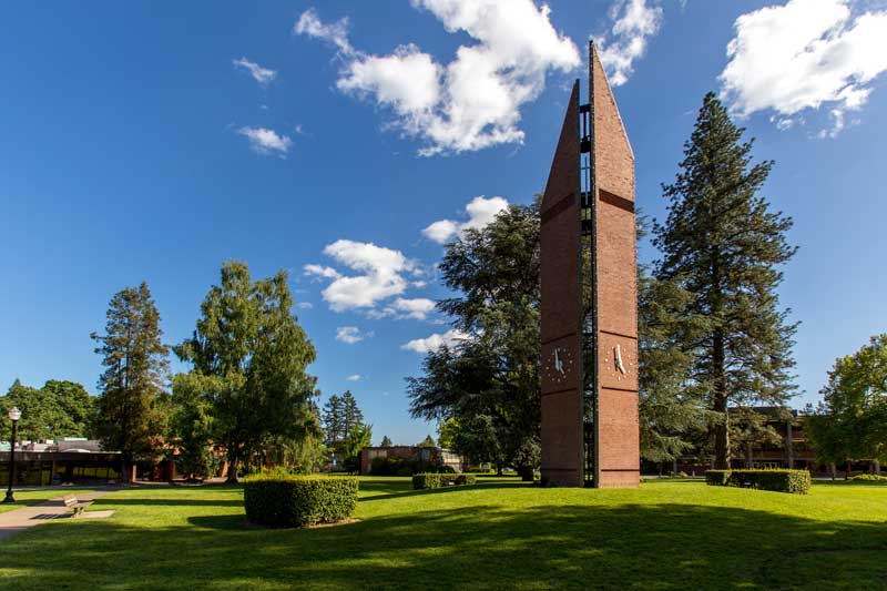 Clocktower on George Fox Newberg campus