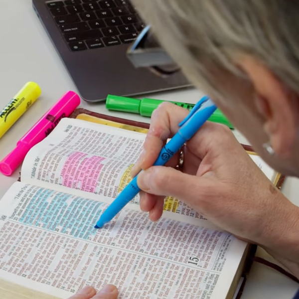 Darcy takes notes in her Bible