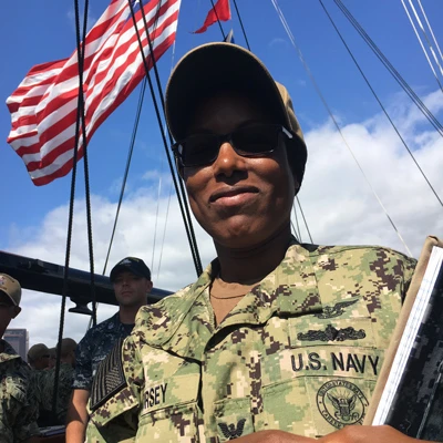 Prescilla Dorsey in her Navy uniform