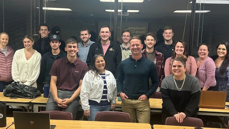 Nathalie Angulo with her MBA cohort