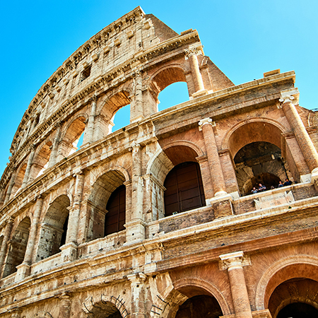 A Roman colosseum