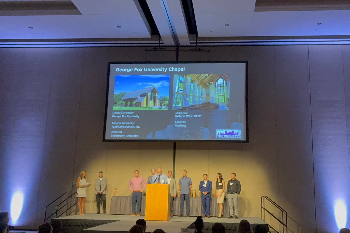 The Daily Journal of Commerce recognizing the chapel as one of the 2025 Top Projects in the Pacific Northwest