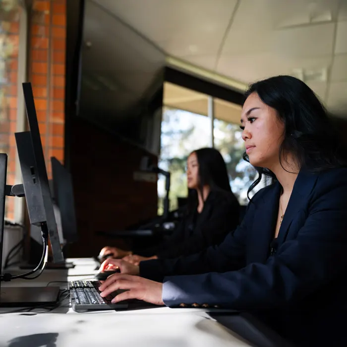 Student on the computer