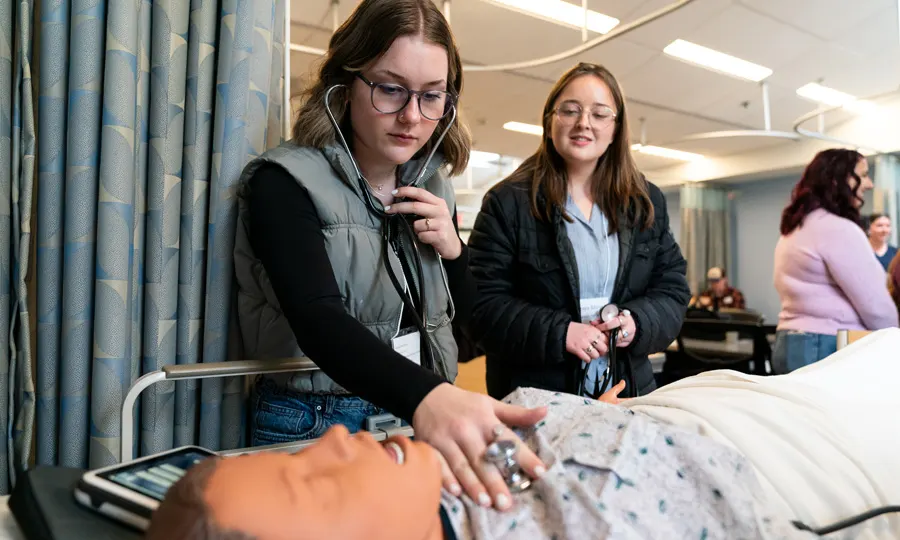 Student in a summer nursing class