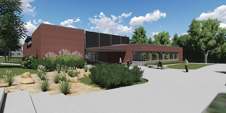Rendering of the Student Activity Center