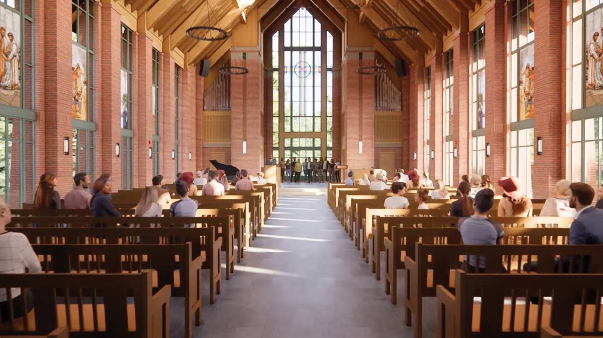 interior rendition of the chapel