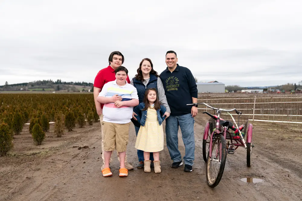 The Sanchez family: Noriel and Rebecca with their kids David, Oliver, and Cora