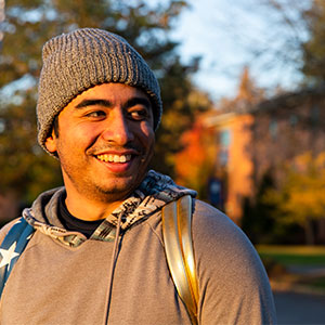 undergrad student on Newberg campus