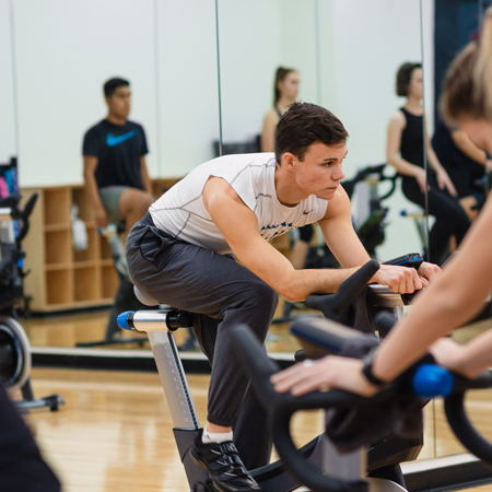 Man working out in the gym